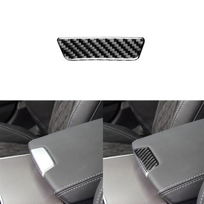 Real Carbon Fiber Central Armrest Box Handle Cover Trim For Audi A6 C8 A7 19-24