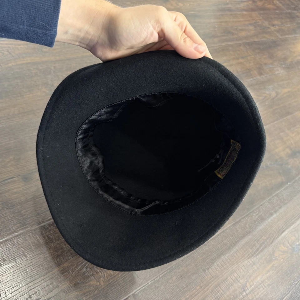 Elegante sombrero Scala Collezione para mujer talla única negro lana lazo decorativo Foto 4 de 4