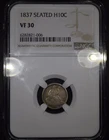 1837 Liberty Seated Half Dime "NGC VF30"