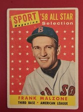 1958 Topps - Sport Magazine '58 All Star Selection Frank Malzone #481