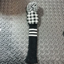 Knit Rescue Hybrid Head Cover Headcover Black White Puffy Top z