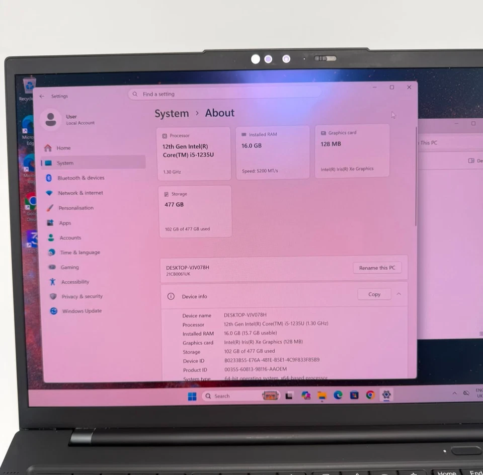 Lenovo ThinkPad X1 Carbon G10 · i5-1240P · 16GB · 512GB, photo 4 of 5