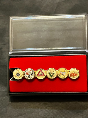 Masonic Square Compass York Rite Tau Allied Past High Priest KYCH Tie Bar NEW!