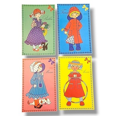 Carlsen Paper Dolls Eva Wenzel-Bürger Bella Tina Maria Anna 1979 Denmark Set