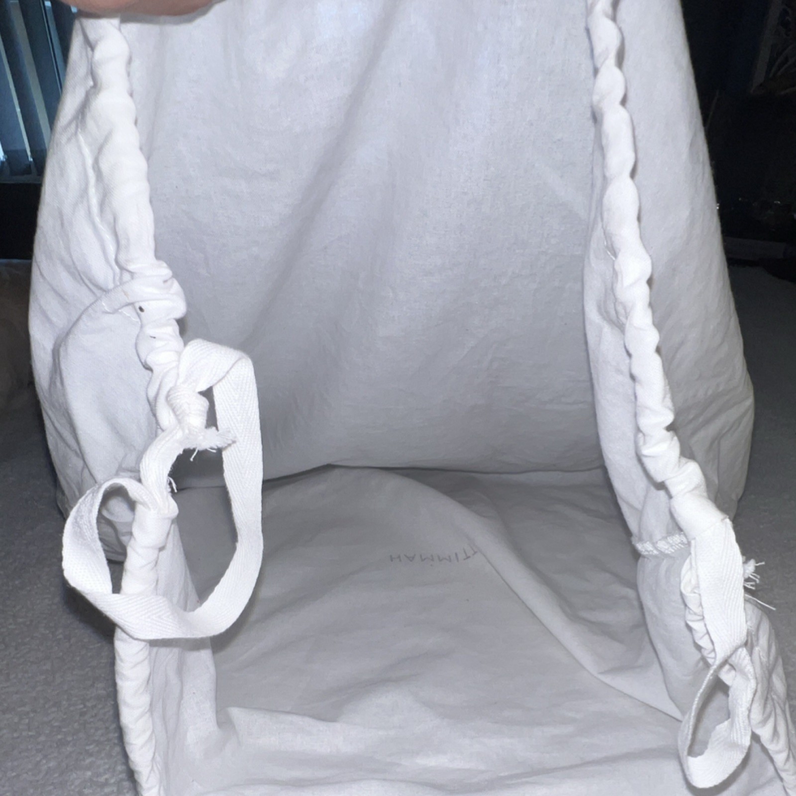 Hammitt White Drawstring Dustbag Solid Handbag Ac… - image 17