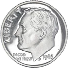 1963-P Roosevelt Dime Proof — photo from another recent sale