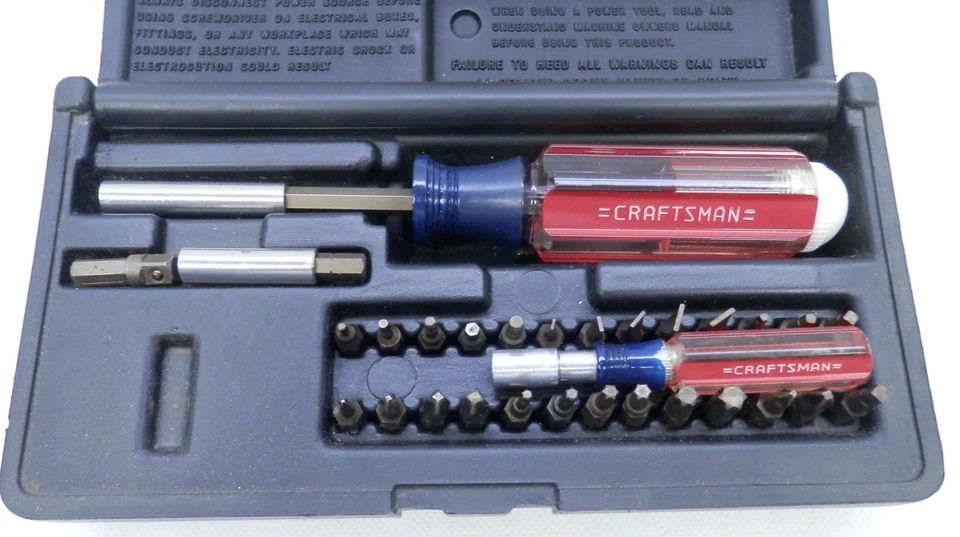 Juego de brocas de punta magnética Craftsman 9-41291 de colección con estuche de transporte - HECHO EN EE. UU. Foto 2 de 4