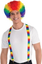 Rainbow Suspenders Suit Yourself Fancy Dress Up Halloween Costume Accessory