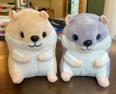 2 Nanco Belly Buddies Hamster Gerbil Plush Stuffed Animal Toys