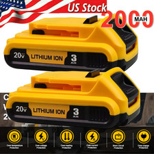 2 new replacement Dewalt DCB203 20V Max Batteries 2.0Ah Lithium 20 Volt DCB203-2