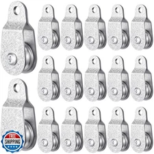 Yaocom 20 Pcs Small Single Pulley Block Wheel Bearing Inside Cable Rollers Si