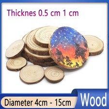 Natural Wood Slices Discs Pine Wooden Circle Tree Bark Log DIY Craft Painting
