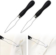 2 Pack Easy Button Hook - Button Assist Device Helper Tool - Stainless Steel But