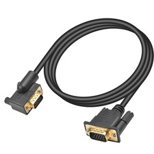 5ft 90-Degree Right Angle VGA Male to Male Cord 15-PIN Computer Monitor