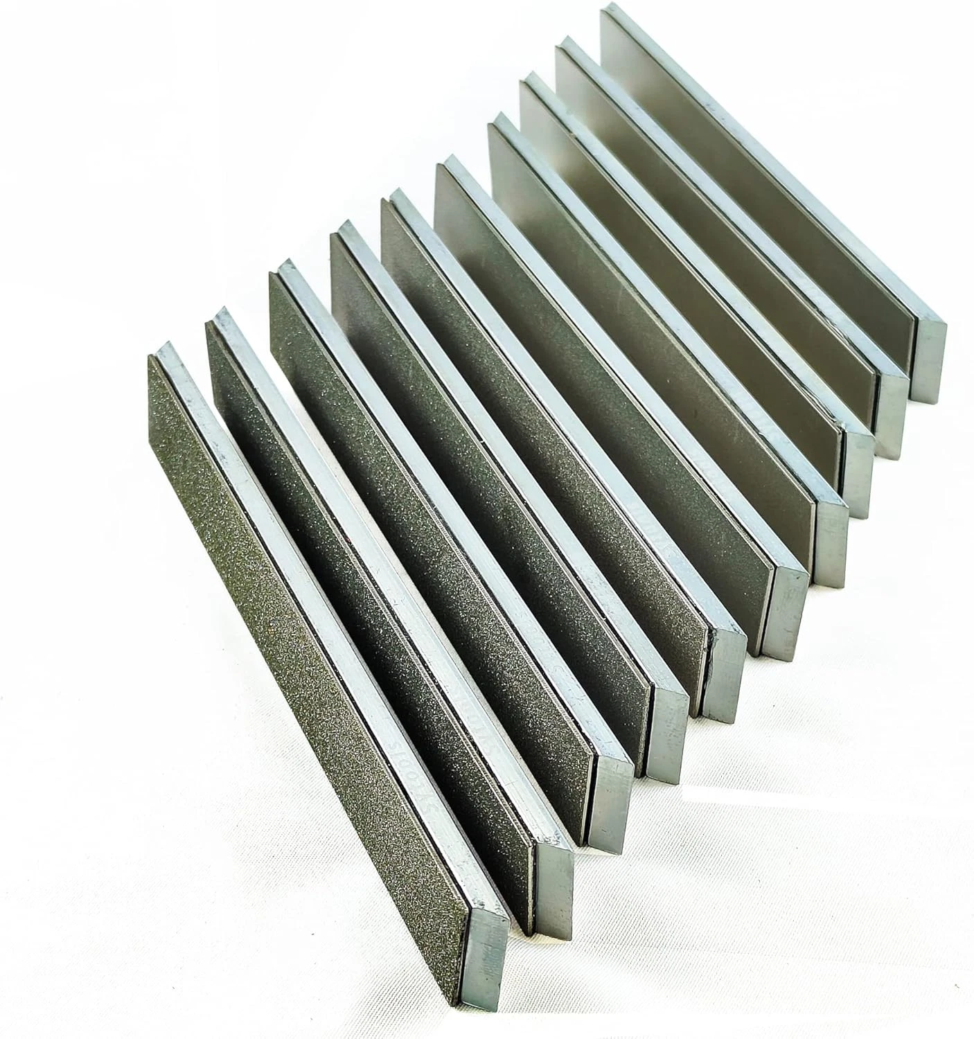 10Pcs Diamond Knife Sharpening Stones Sets with Aluminum Blank Diamond Plates Ki