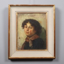 'Casimiro Ottone' Ritratto di Dorina Olio su Tela Firmato XX Secolo Originale