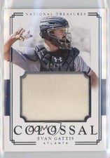 2017 Panini National Treasures Colossal Materials /99 Evan Gattis #CM-EG 0a3