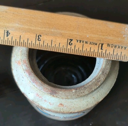 Vintage Glenn Dair Salzglasur Keramik Steinzeug Vase signiert 4" - Bild 8 von 8