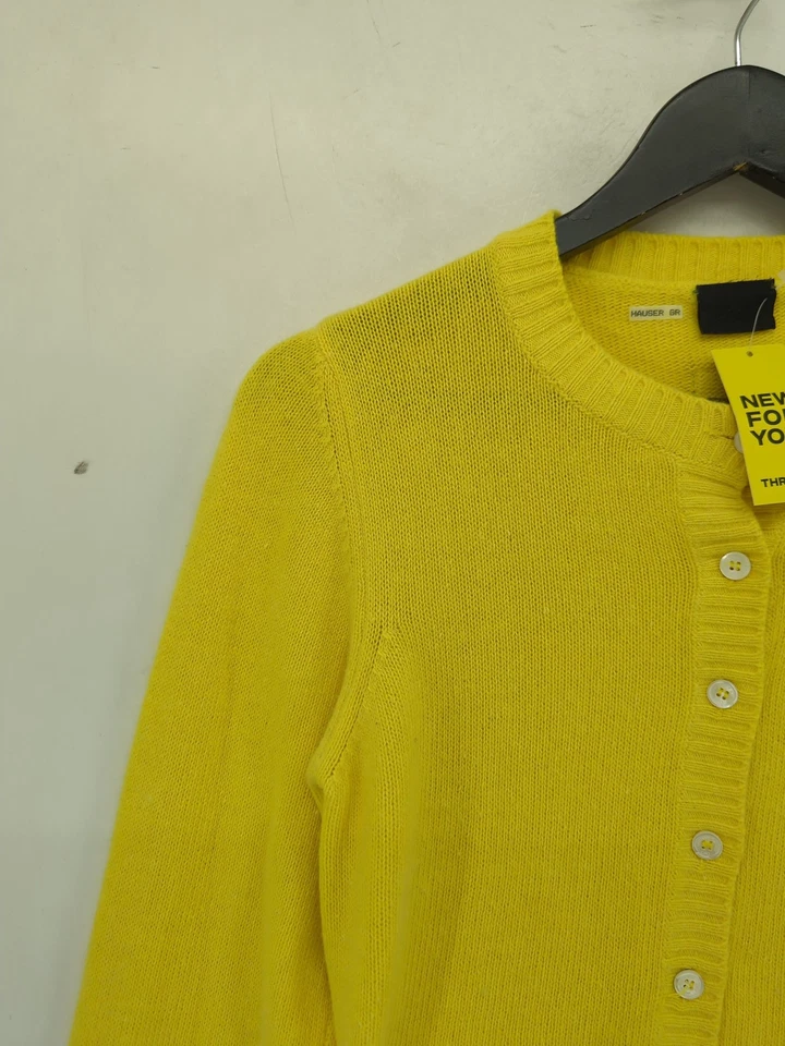 Dolce & Gabbana Women's Cardigan S Yellow Angora with Polyamide Cardigan - Image 4 of 4