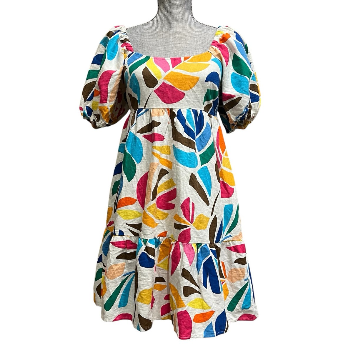 tabitha brown botanical dress Tabitha Brown for Target Women's Botanical Print Puff Sleeve Mini Dress