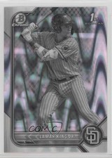 2022 Bowman Draft Chrome Black & White RayWave Refractor Lamar King Jr 12eq