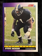 1991 Score Steve Jackson Rookie Football Card #598 Cornerback Purdue Team NFL