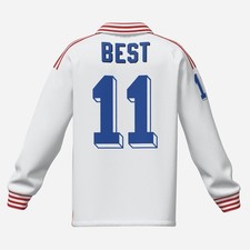 Earthquakes - George Best maglia calcio retro shirt, 1980 replica maglia lunga wh