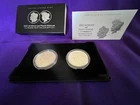 2023 Morgan & Peace .999 Silver Dollar 2-Coin REVERSE PROOF Set w/Box and COA
