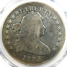 1795 Draped Bust Silver Dollar $1 Small Eagle Coin - Certified PCGS VG Details