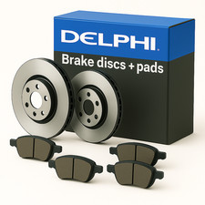 DELPHI Front 2x Brake Discs + Pad Set For Audi Q3 Seat Alhambra VW Sharan Tiguan