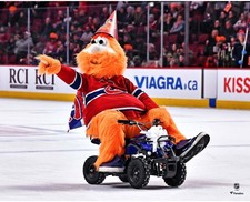 Youppi Montreal Canadiens Unsigned Riding ATV On Ice Photo