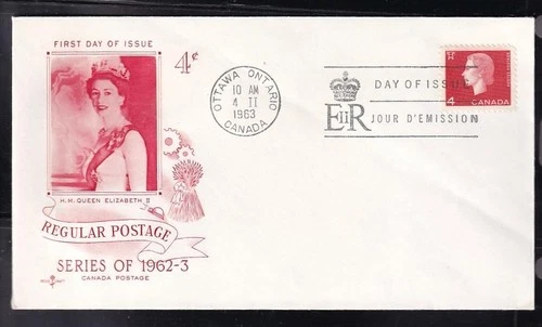 Canada FDC 1963 QEII 4¢ Cameo, unaddressed Rosecraft sc#404