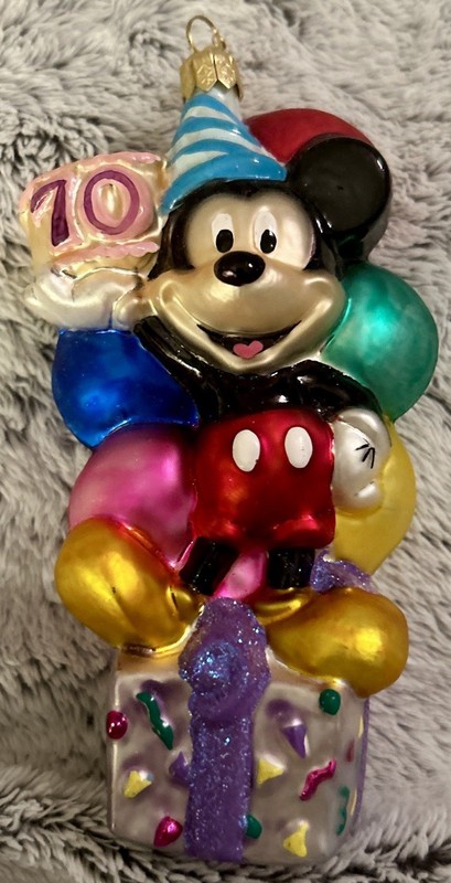 Christopher Radko Disney Mickey Mouse 70th Birthday Limited Ornament 98-DIS-48
