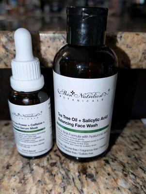 Skin Nutrition Botanicals Tea Tree Power Caffeine B5 Revive Serum & Face Wash 