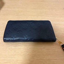 Louis Vuitton Monogram Empreinte Long Wallet Navy Leather Zip Excellent