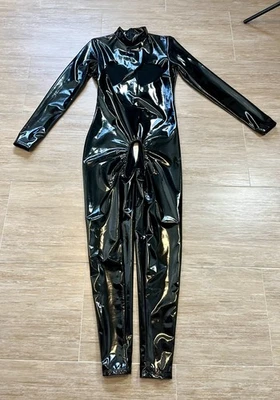 combinaison T40 vinyl brillant ouverte moulante col montant zippée dos 157/ - Photo 1/4