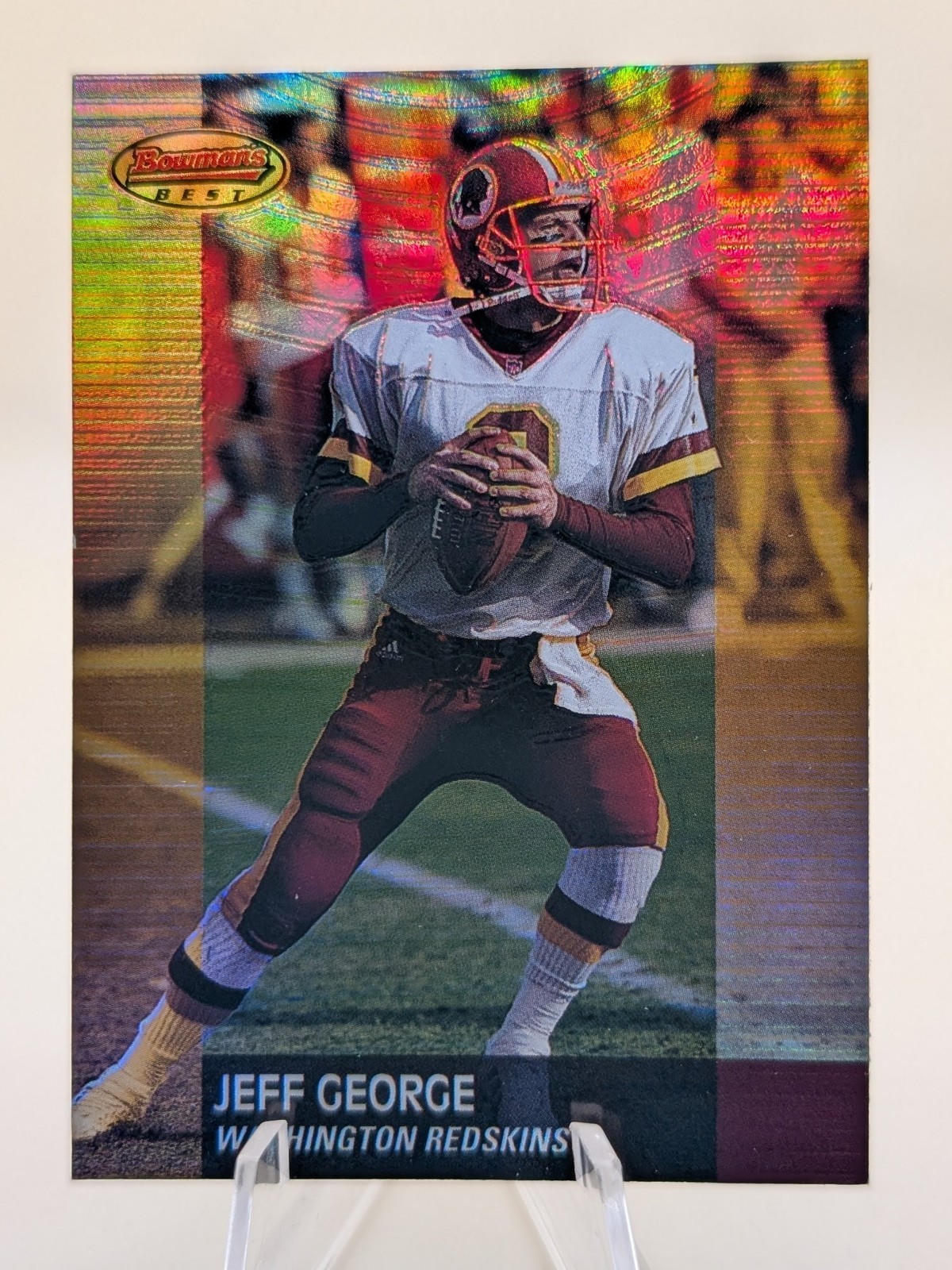 2001 Bowman's Best Jeff George football card #55 Washington Redskins