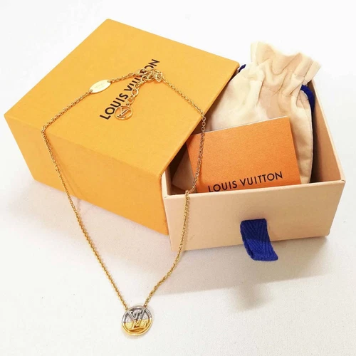 LOUIS VUITTON（LV） Louis Vuitton Collana Collier da L a V Oro Argento M69643
