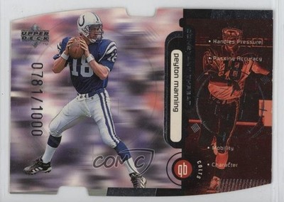1998 Upper Deck Constant Threat Silver Die-Cut /1000 Peyton Manning #CT2 HOF 0ls