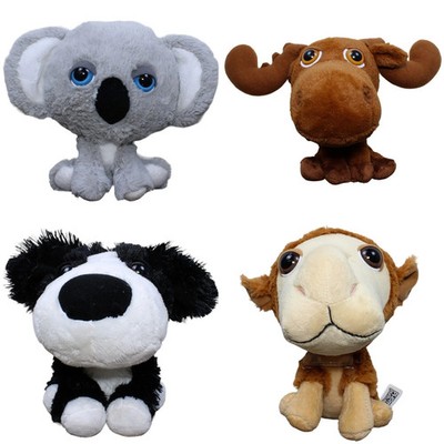 TCC Global Big Headz, Vier Tiere   Vier Kontinente Kuscheltier 20-25cm Gebraucht