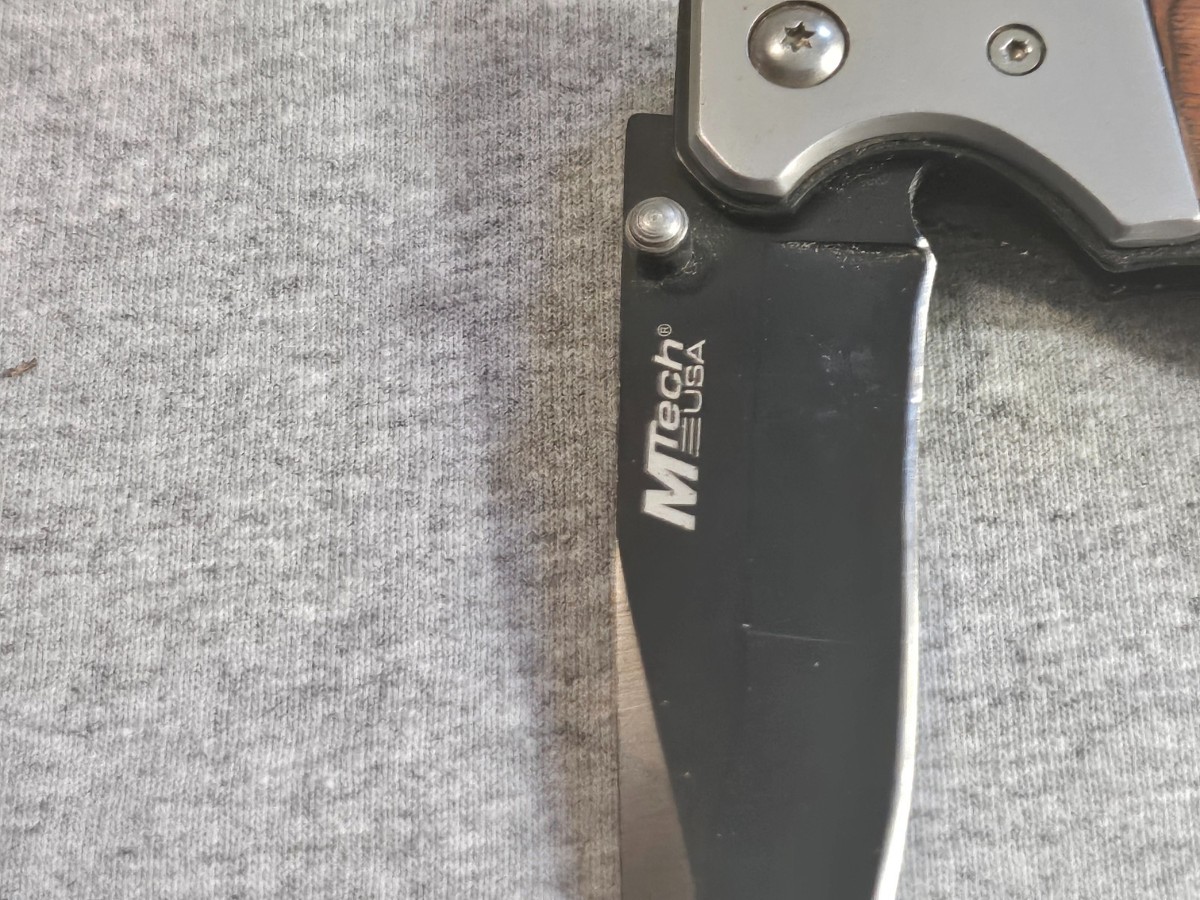 Mtech USA 440 Steel wood handle folding lockback folding pocket
