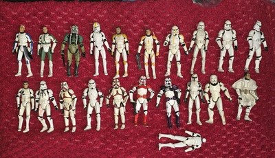 Star Wars Clone Wars Troopers 3.75 Lot of 20. Rex Gree Echo Elite Boil Windu 