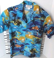 Royal Hawaiian Creations Aloha Hawaii Vacation Sunset Floral Shirt Boys 12
