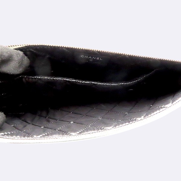 Chanel Coco Boy Metallic Silver Keyboard Clutch