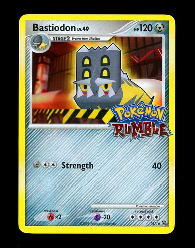 2009 Pokemon Rumble BASTIODON Non Holo Stamped Promo Game Card 14/16 Nintendo EX