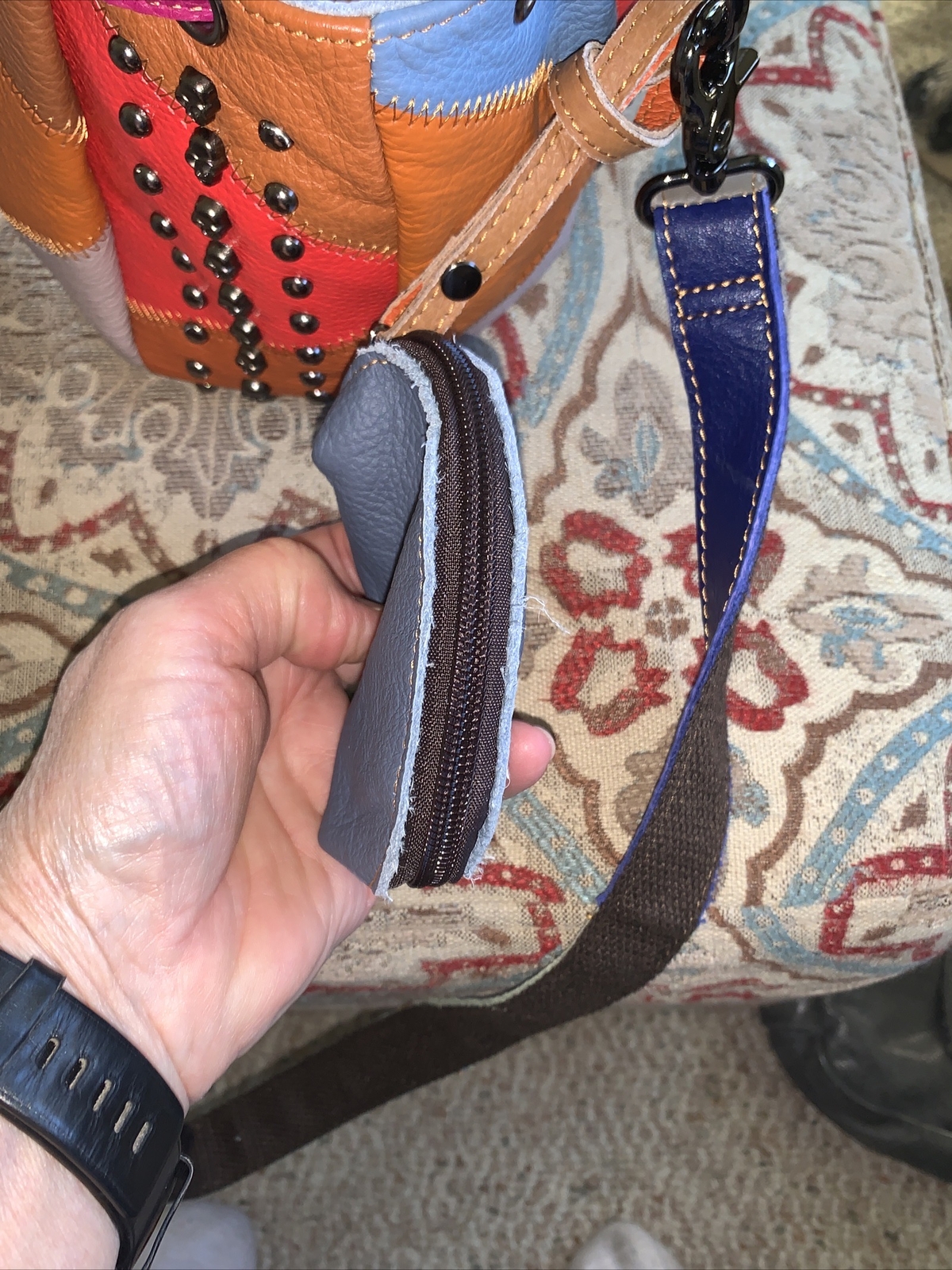 Ameri Leather Skulls And Rivets Patchwork Leather… - image 17