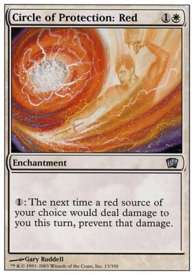 MTG Magic the Gathering Circle of Protection: Red (13/361) Eighth
