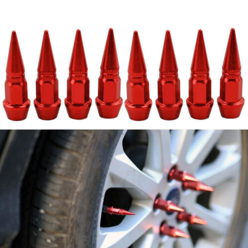 8Pcs Car Tires Stem Caps Aluminum Spiked Lug Nut Wheel Rim Air Valve Cover US - 第 2/20 張圖片