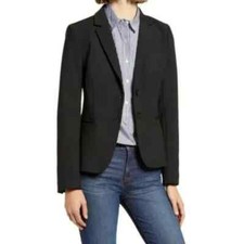 J. Crew Schoolboy Blazer Two Button Black Classic Work Women's Size Small K2899