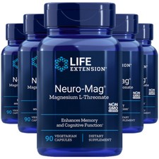 Neuro-Mag Magnesium L-Threonate from 2000 mg Magtein - Life Extension 5X90caps